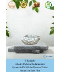 Gümüş Mumluk Şamdan Tealight Mum Uyumlu Deniz Kabuğu Model